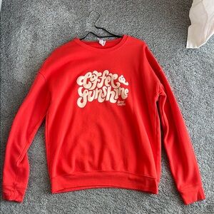 Red Coffee & Sunshine Graphic Sweatshirt